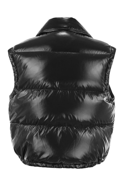 Fay 3-Hook Down Waistcoat in Black