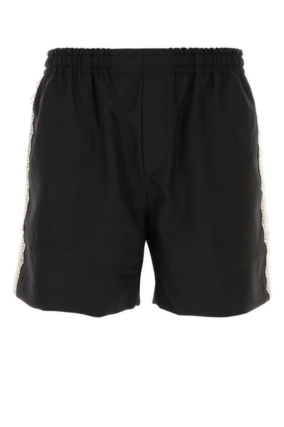 Bode Men Black Wool Bermuda Shorts