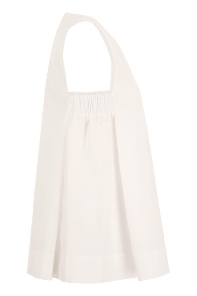 Antonelli Brambles - Wide Sleeveless Top in White