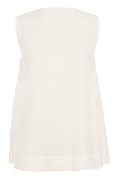 Antonelli Brambles - Wide Sleeveless Top in White