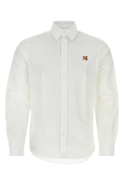 Maison Kitsuné Fox Head Patch Long-Sleeved Shirt