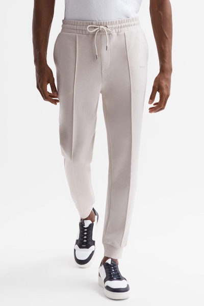 Interlock Drawstring Motif Joggers in Off White