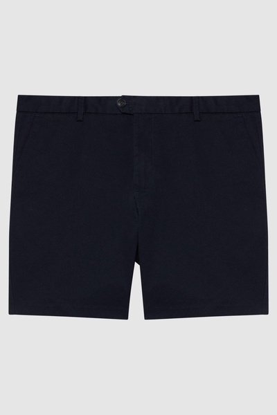 Short Length Casual Chino Shorts in Navy