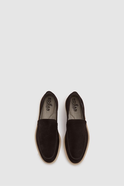 Hogan Suede Slip-Ons Loafers in Brown