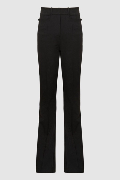 Flared High Rise Trousers in Black