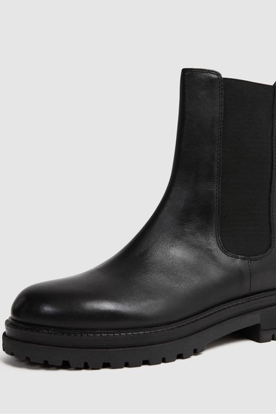 Leather Chelsea Boots in Black