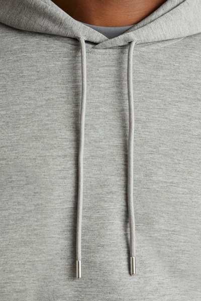 Interlock Jersey Hoodie in Grey Melange