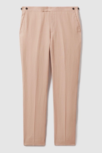 Slim Fit Adjuster Trousers in Pink