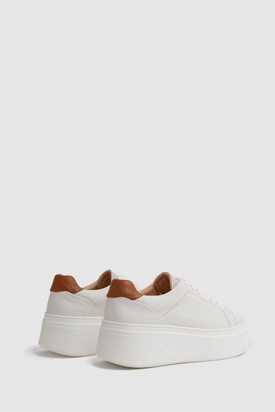 Chunky Leather Trainers in White