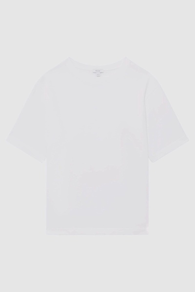 Oversized Garment Dye T-Shirt in White