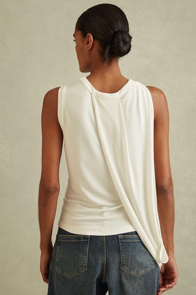 Draped Layered Top in Ivory