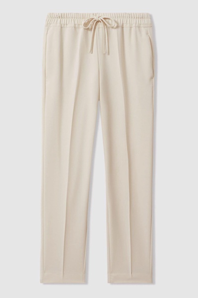 Hailey Cream Tapered Pull On Trousers