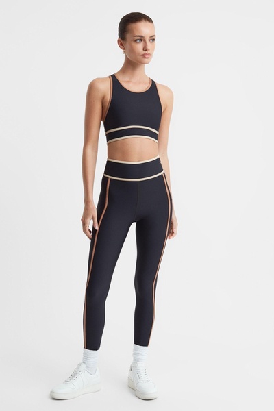 The Upside Racerback Cut-Out Sports Bra in Black