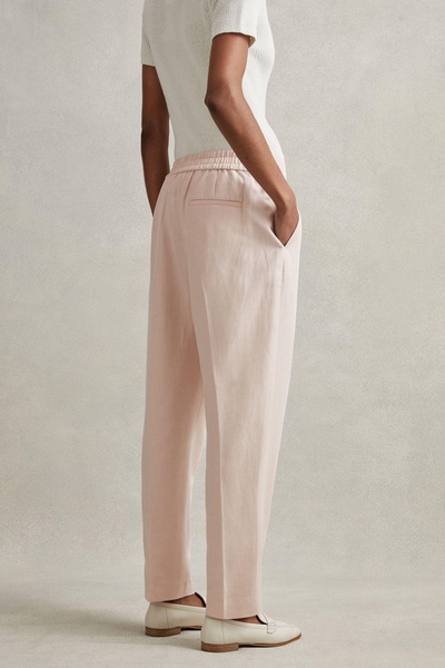 Tapered Suit Trousers with TENCEL™ Fibers in Pink