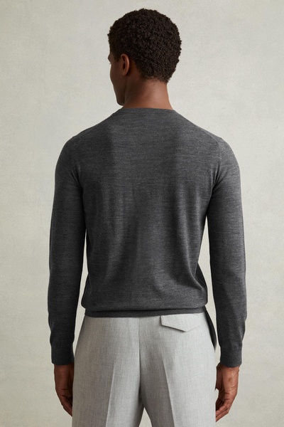 Pack of Two Merino Wool Jumpers in Derby Grey Marl