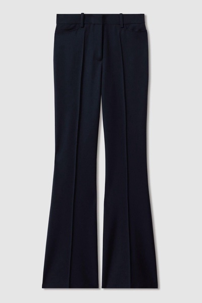 Flared Suit Trousers in Navy