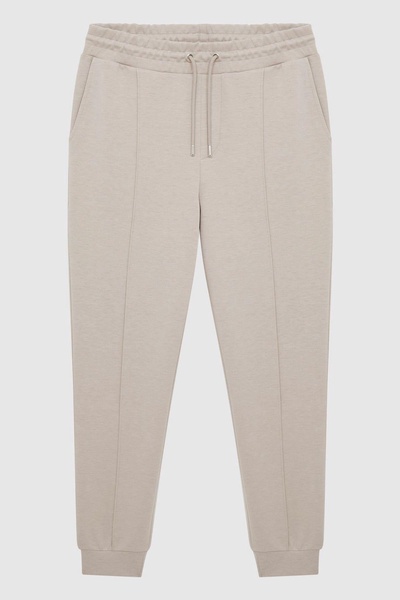 Plain Drawstring Loungewear Joggers in Oatmeal