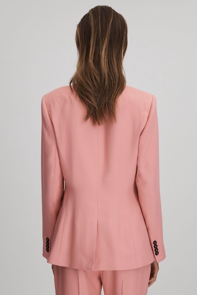 Millie Pink Tailored Single Breasted Suit Blazer