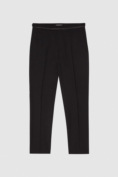 Performance Modern Fit Tuxedo Trousers in Black