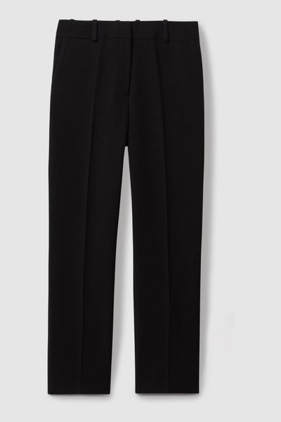 Slim Fit Suit Trousers in Black