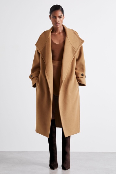 Atelier Blindseam Wool and Cashmere Coat in Camel