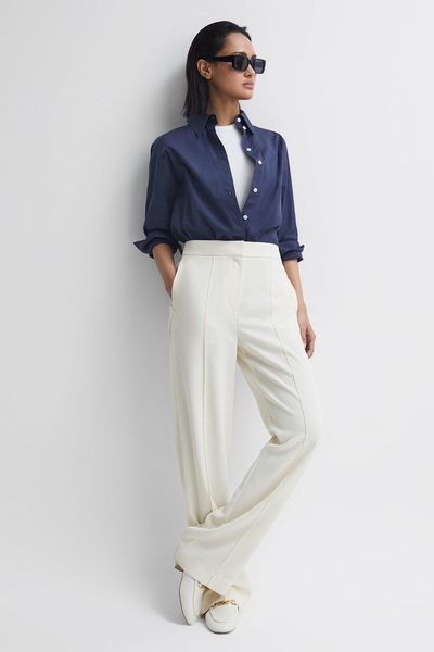 Pull On Trousers in Cream