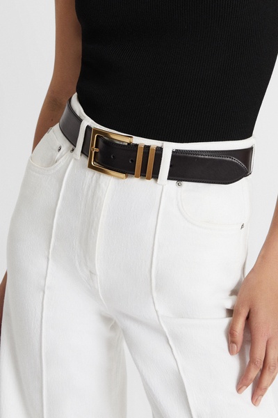 Leather Belt in Black