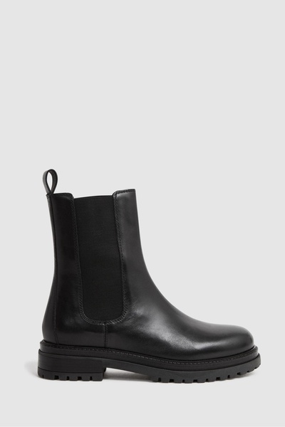 Leather Chelsea Boots in Black