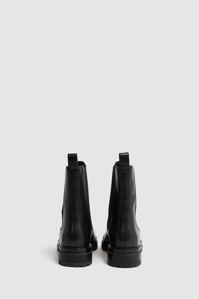 Leather Chelsea Boots in Black