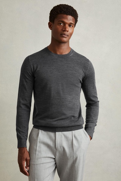 Pack of Two Merino Wool Jumpers in Derby Grey Marl