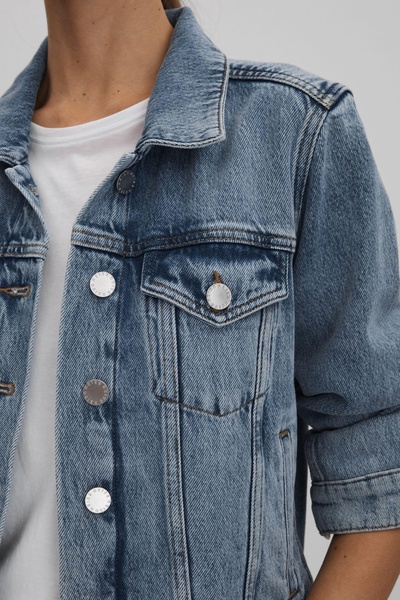 Denim Jacket in Mid Blue