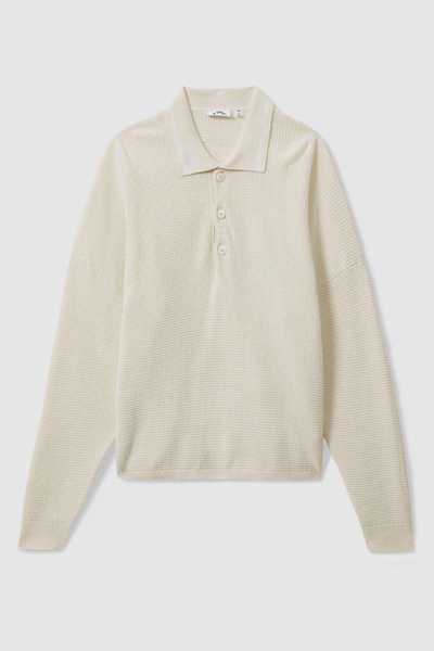 The Upside Oversized Cotton Polo Jumper in Cream