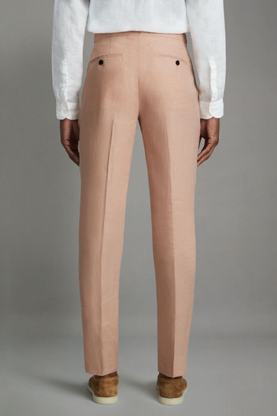 Slim Fit Adjuster Trousers in Pink