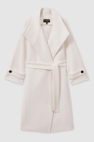 Atelier Blindseam Wool and Cashmere Coat in Cream