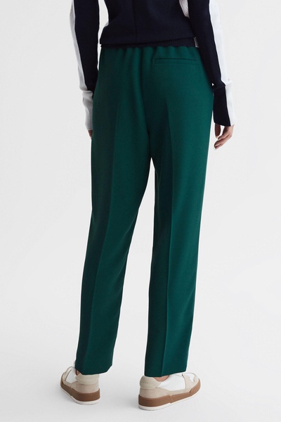 Tapered Pull On Trousers in Teal