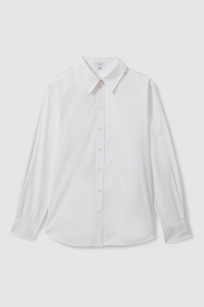 Cotton Poplin Shirt in White