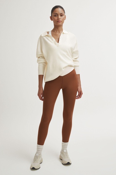 The Upside Oversized Cotton Polo Jumper in Cream