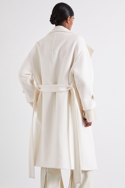 Atelier Blindseam Wool and Cashmere Coat in Cream