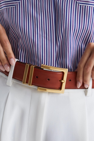 Leather Belt in Tan