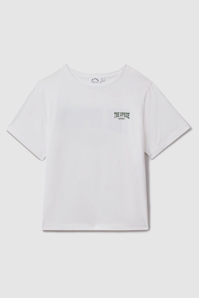 The Upside Cotton Crew Neck T-Shirt in White