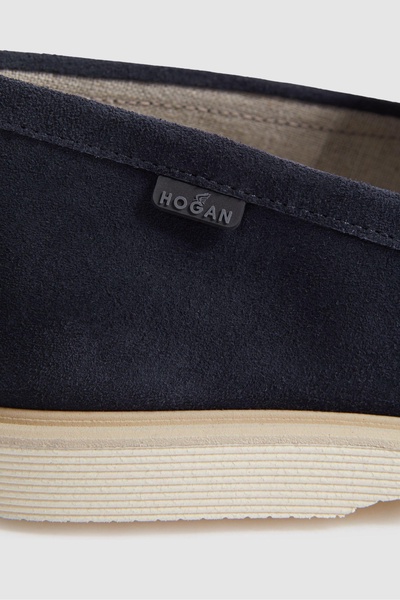 Hogan Suede Slip-Ons Loafers in Blue