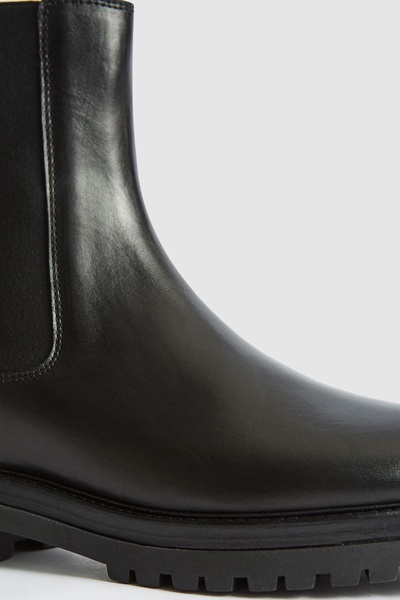 Leather Chelsea Boots in Black