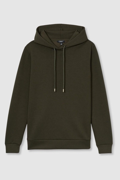 Interlock Jersey Hoodie in Forest Green