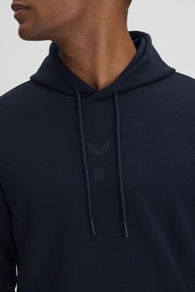 Castore Jersey Drawstring Hoodie in Midnight Navy