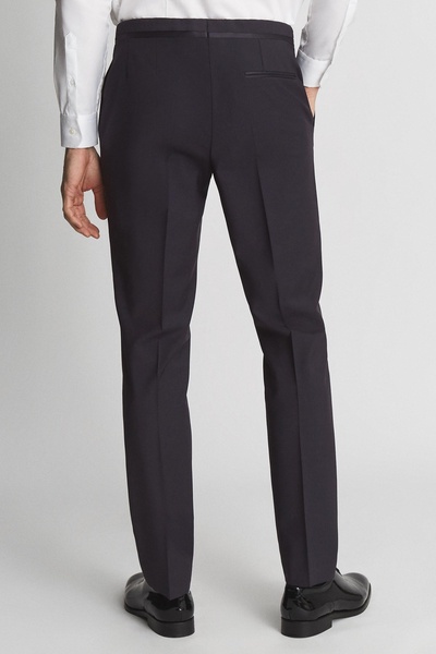 Modern Fit Tuxedo Trousers in Navy