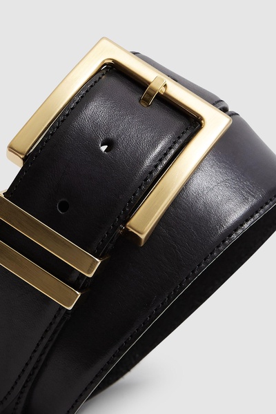 Leather Belt in Black