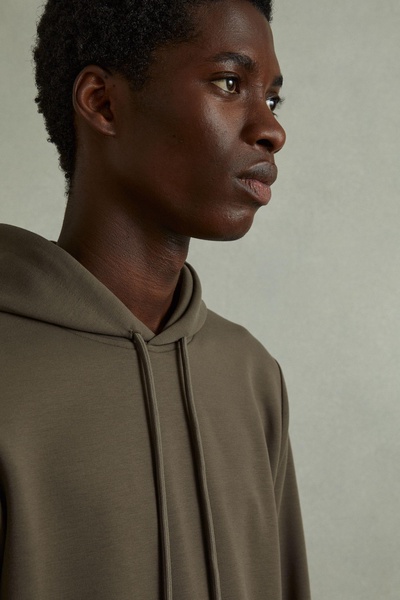 Interlock Jersey Hoodie in Sage Green