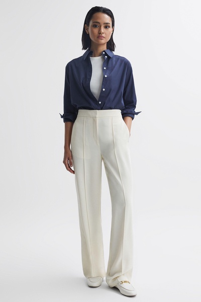 Pull On Trousers in Cream