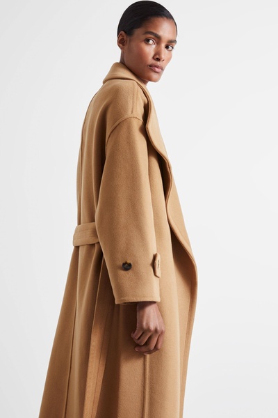 Atelier Blindseam Wool and Cashmere Coat in Camel