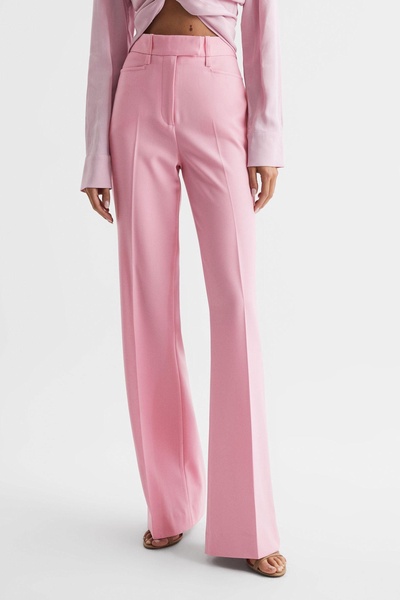 High Rise Wide Leg Trousers in Pink